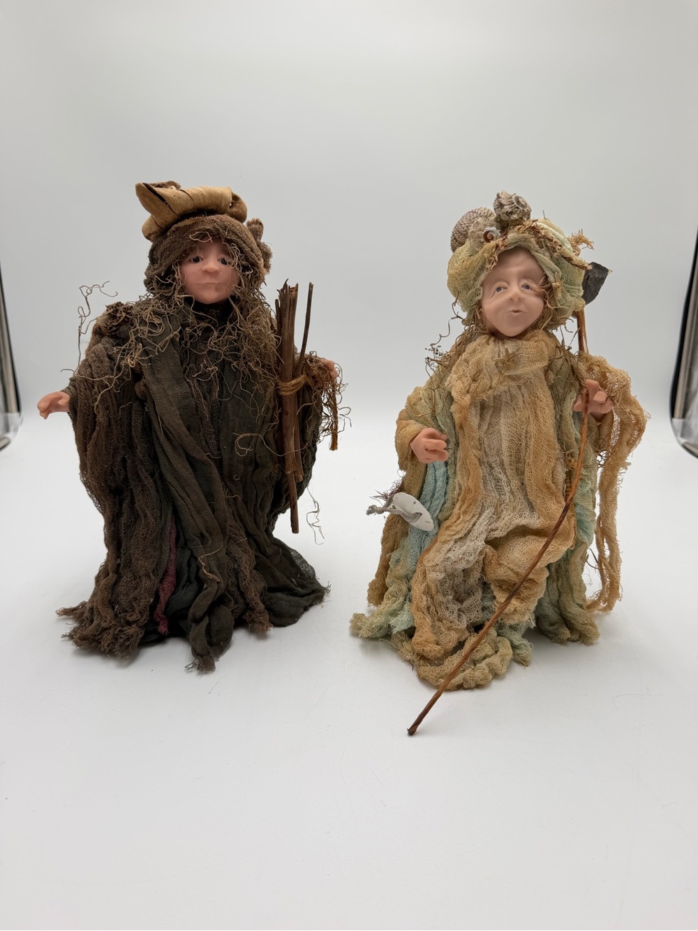 Jackie Austin Deva Kindred Spirit Dolls 1992 1994 Signed Forest Sea OOAK Pair